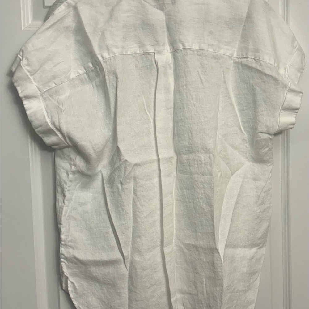 Lauren Ralph Lauren White Linen Shirt - Picture 2 of 3